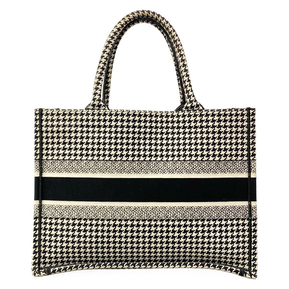 Dior Tote Book Vintage Small Black White Houndstooth — view 3