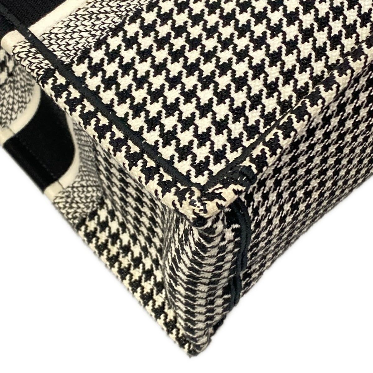 Dior Tote Book Vintage Small Black White Houndstooth — view 6