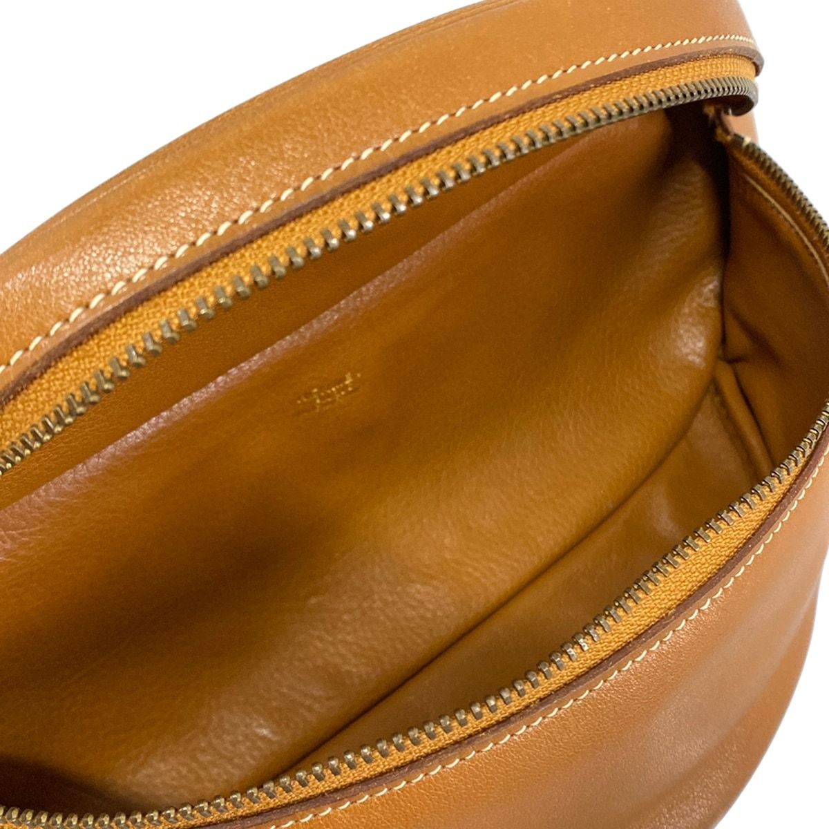 Hermes Waist Pouch Gold Belt Bag Leather — view 7