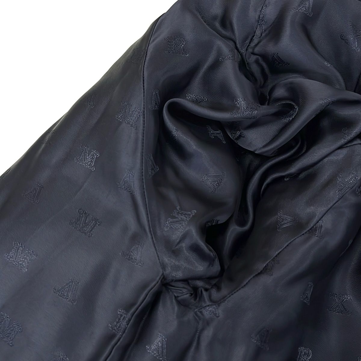 Max Mara Coat 42 M Teddy Bear Dark Navy Long Sleeve Wool Alpaca Silk — view 8