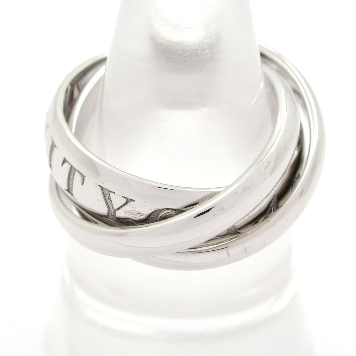 Cartier 51 Trinity 18k White Gold Christmas Limited Ring — view 3