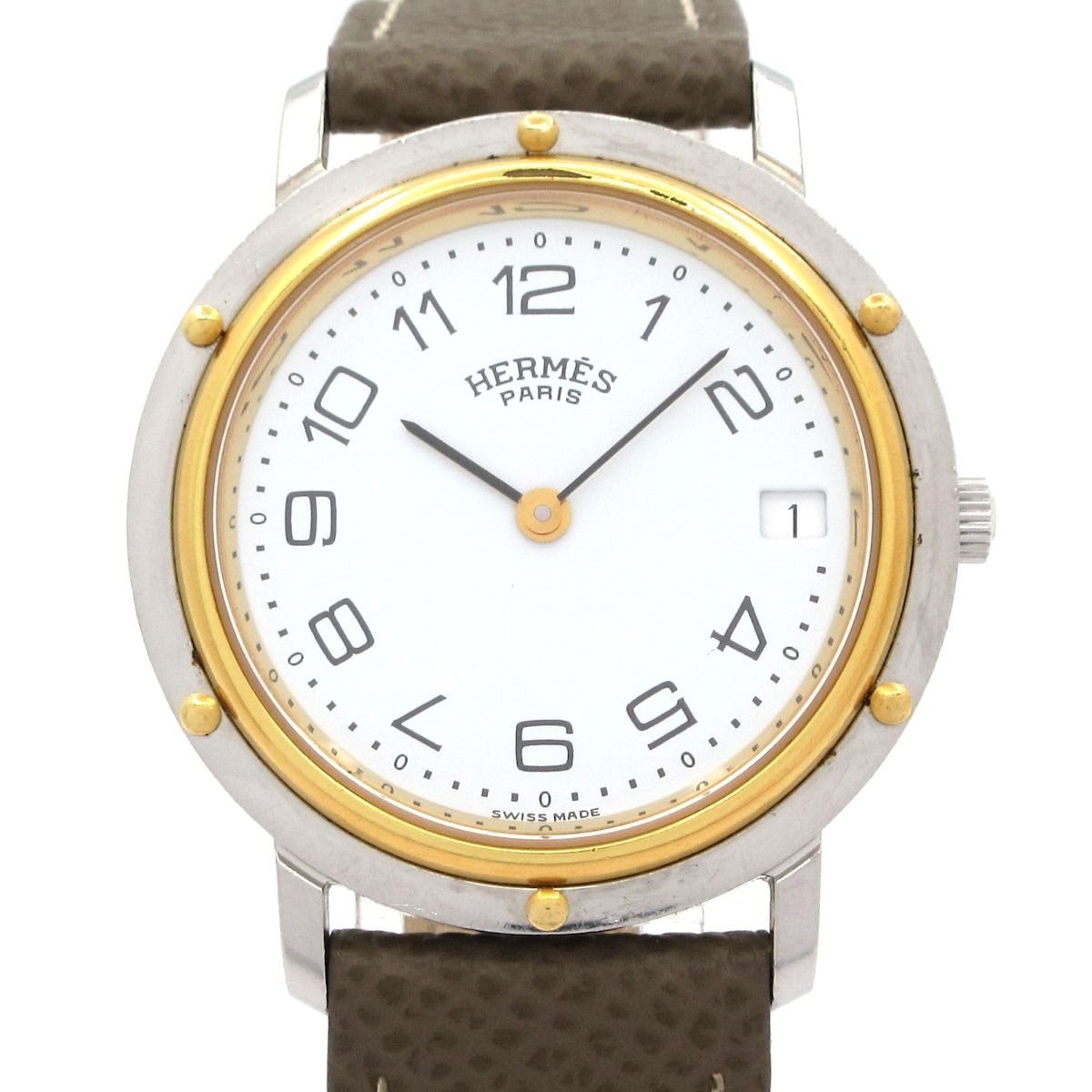 Hermes Watch Clipper External White