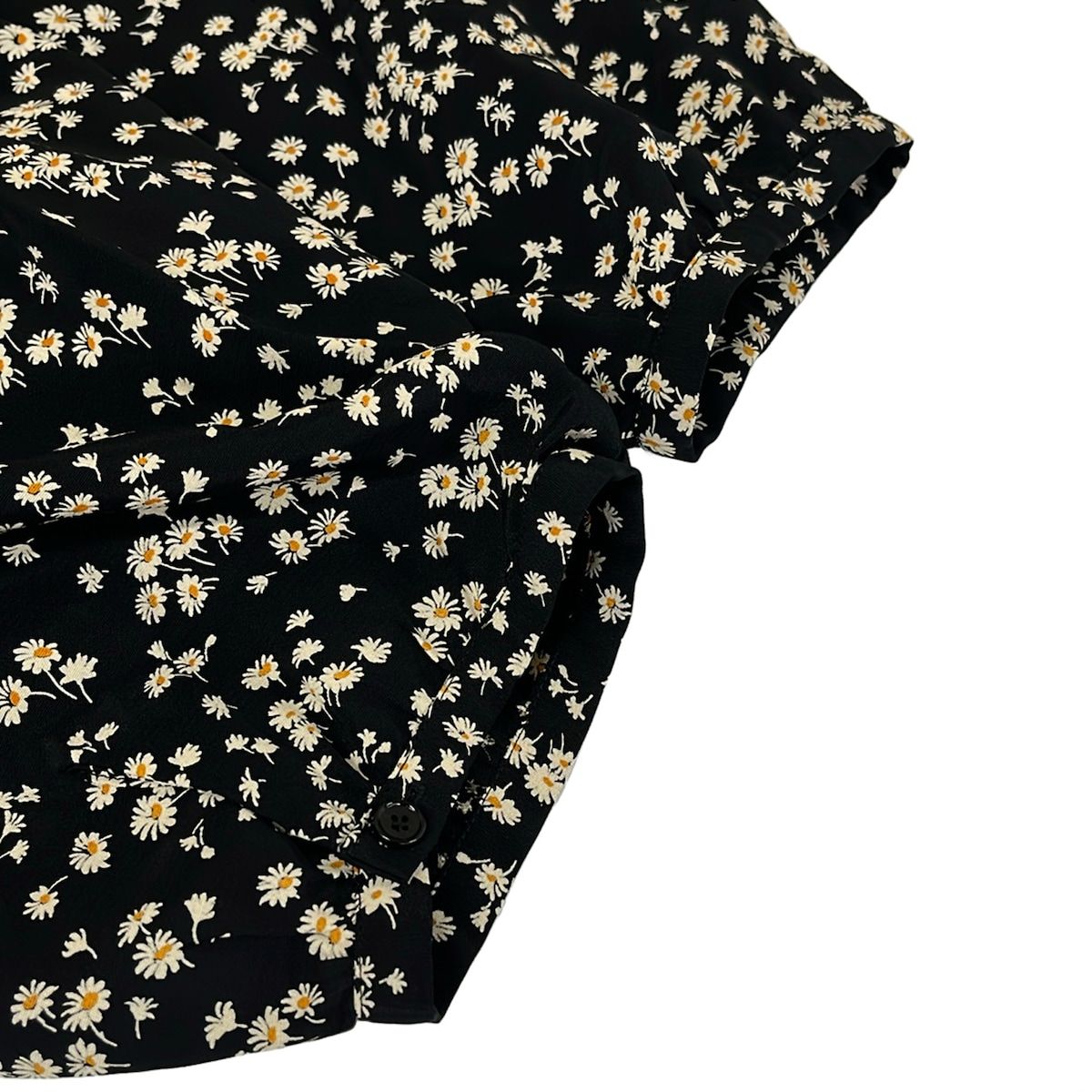 Celine Dress 42 L Black Beige Orange 3/4 Sleeve Long Floral Pattern — view 6