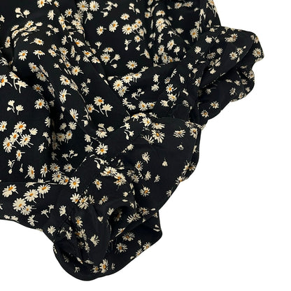 Celine Dress 42 L Black Beige Orange 3/4 Sleeve Long Floral Pattern — view 7