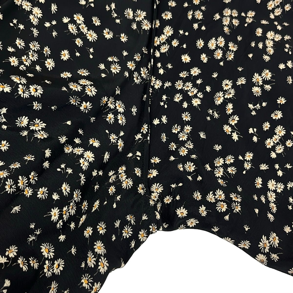 Celine Dress 42 L Black Beige Orange 3/4 Sleeve Long Floral Pattern — view 9