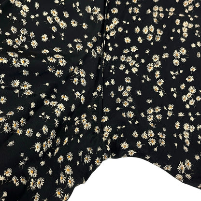 Celine Dress 42 L Black Beige Orange 3/4 Sleeve Long Floral Pattern — view 9