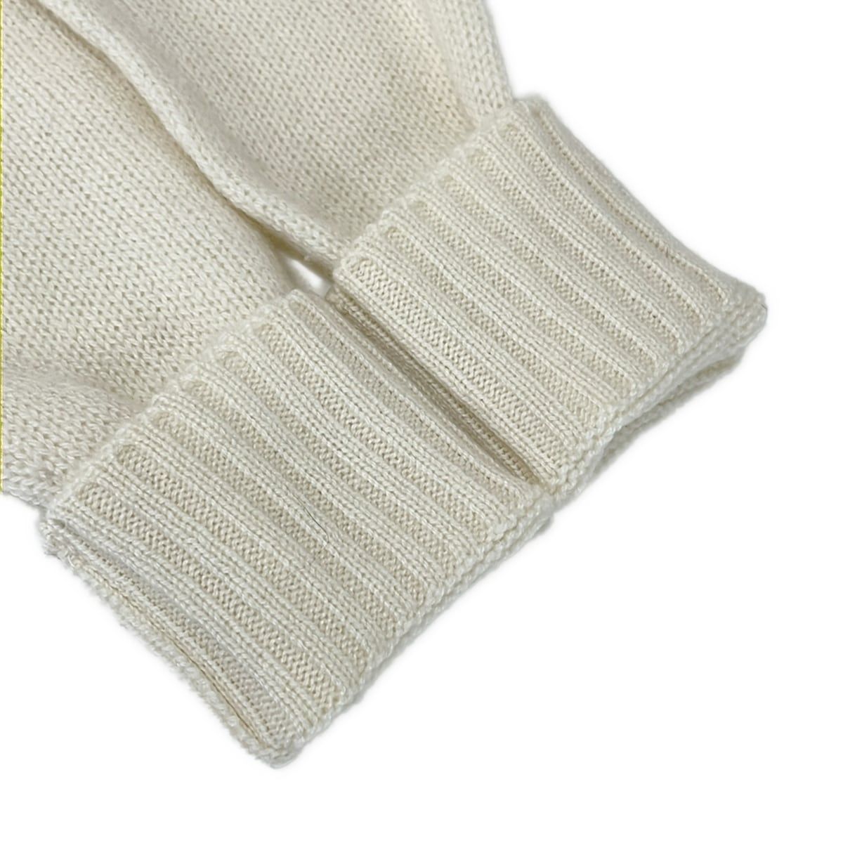 Dior Long Sleeve Sweater I 42 Ivory Gold Embroidery Star Cashmere — view 7