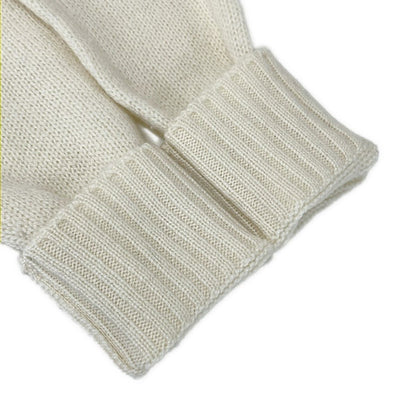 Dior Long Sleeve Sweater I 42 Ivory Gold Embroidery Star Cashmere — view 7