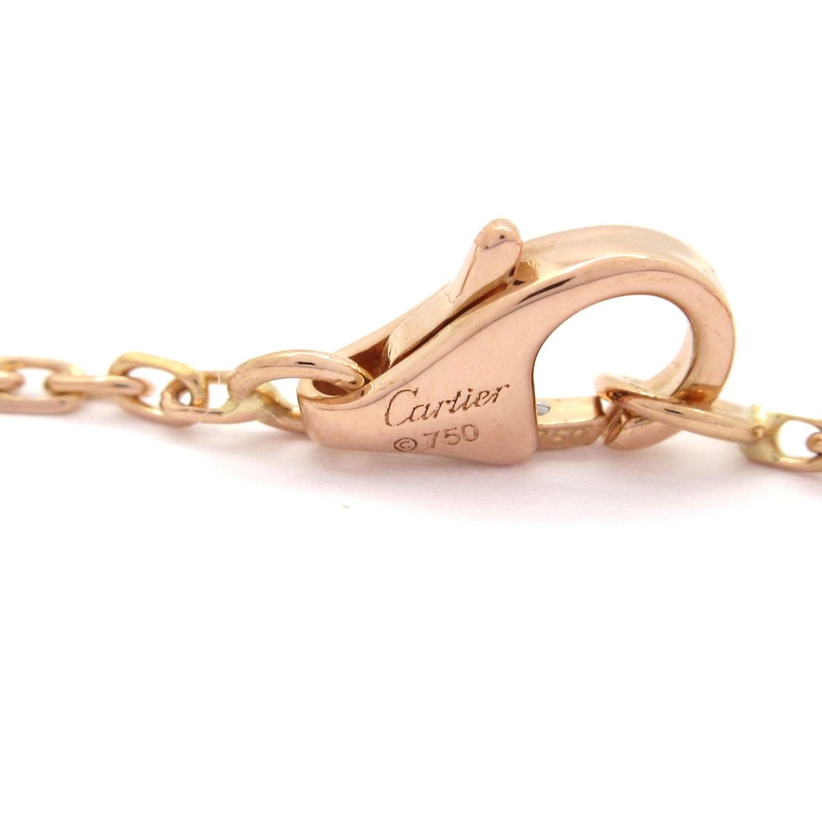 Cartier Necklace Love Circle 18k Pink Gold Diamond Black — view 5