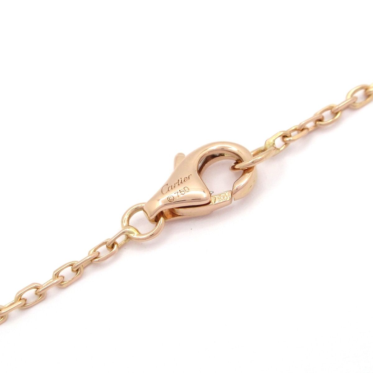 Cartier Necklace Love Circle 18k Pink Gold Diamond Black — view 4
