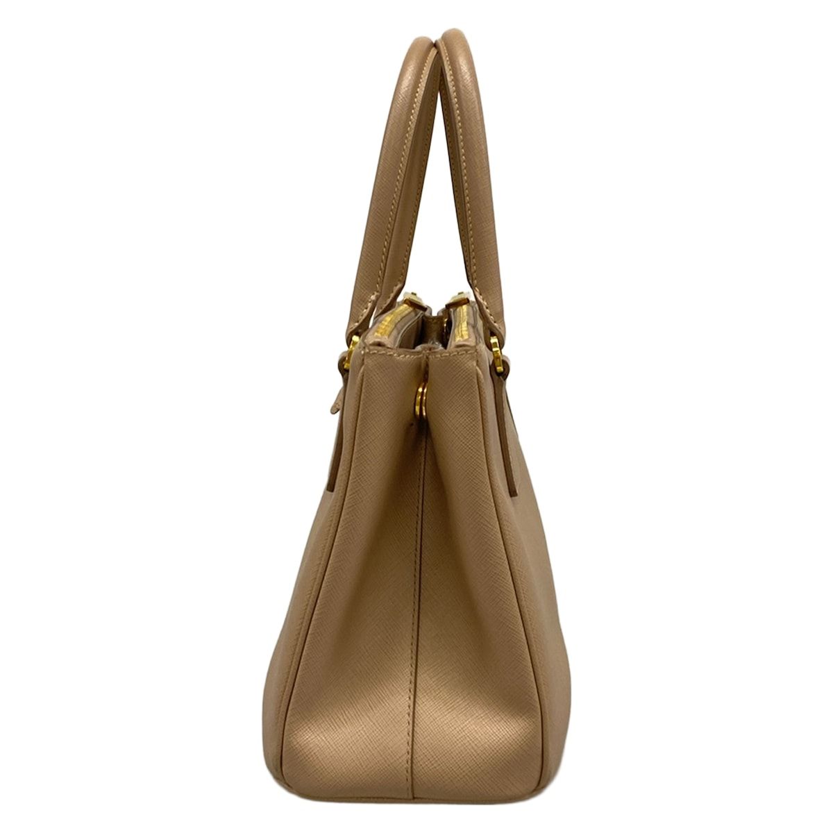 Prada Handbag Galleria Beige Gold Leather — view 4