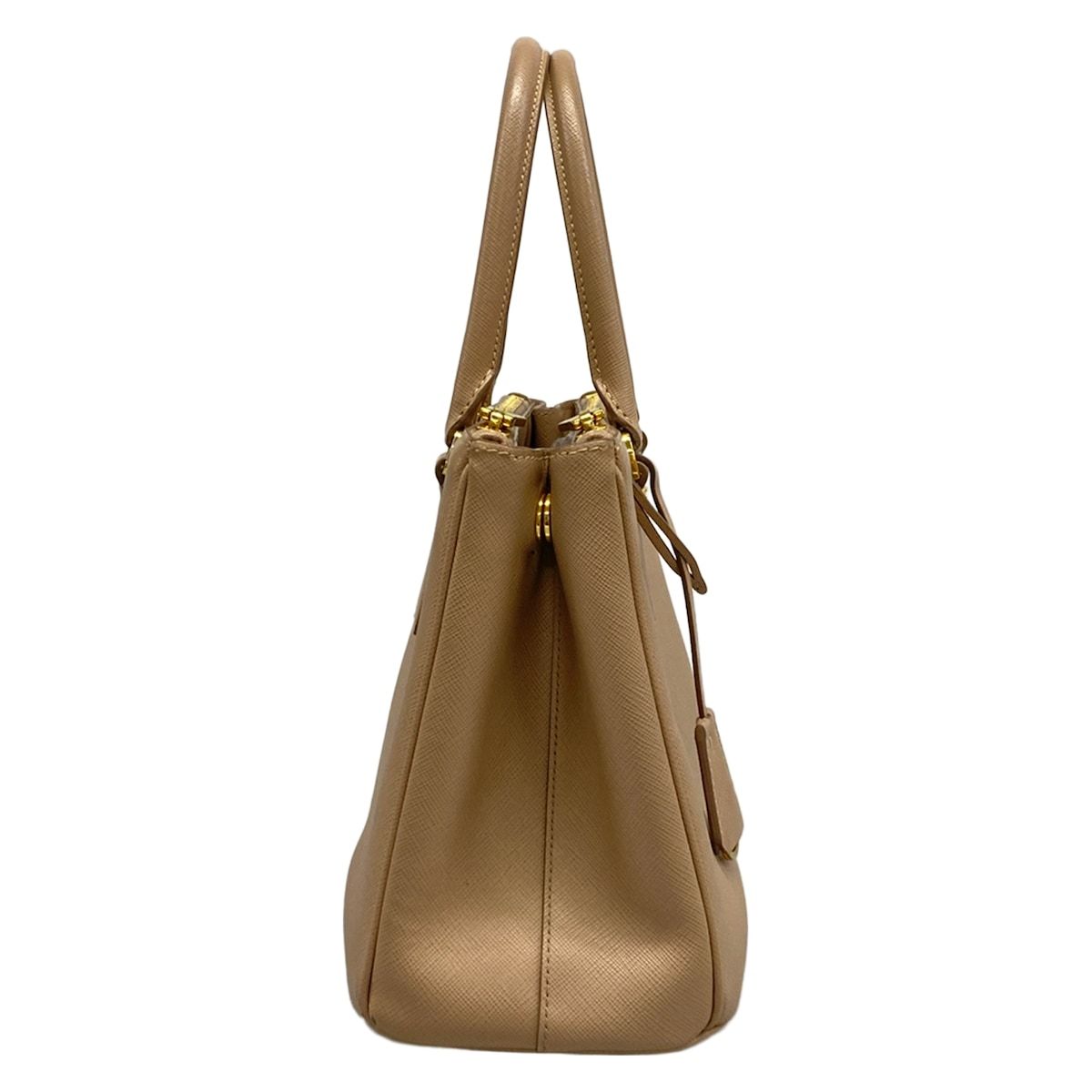 Prada Handbag Galleria Beige Gold Leather — view 2