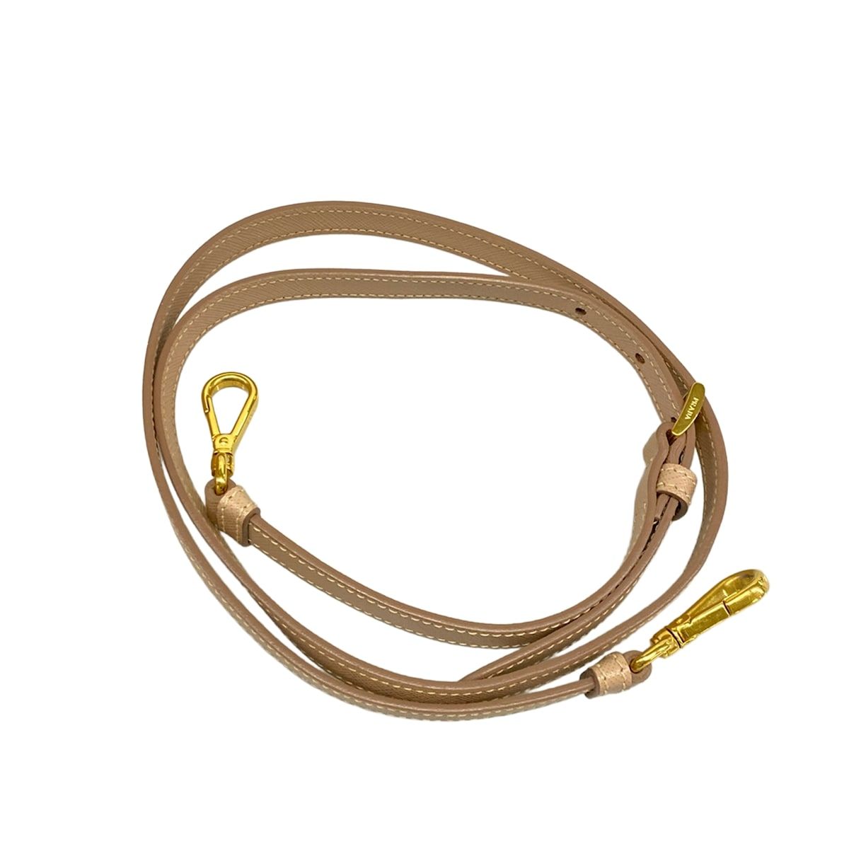 Prada Handbag Galleria Beige Gold Leather — view 8