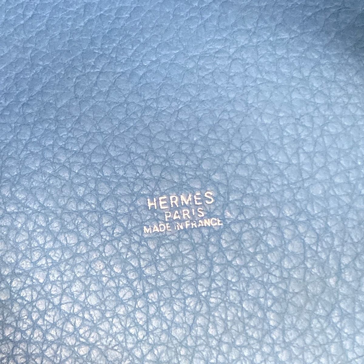 Hermes Handbag Picotin PM Blue Jean Silver — view 8