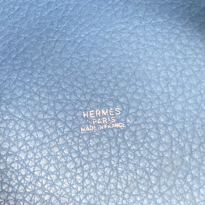 Hermes Handbag Picotin PM Blue Jean Silver — view 8