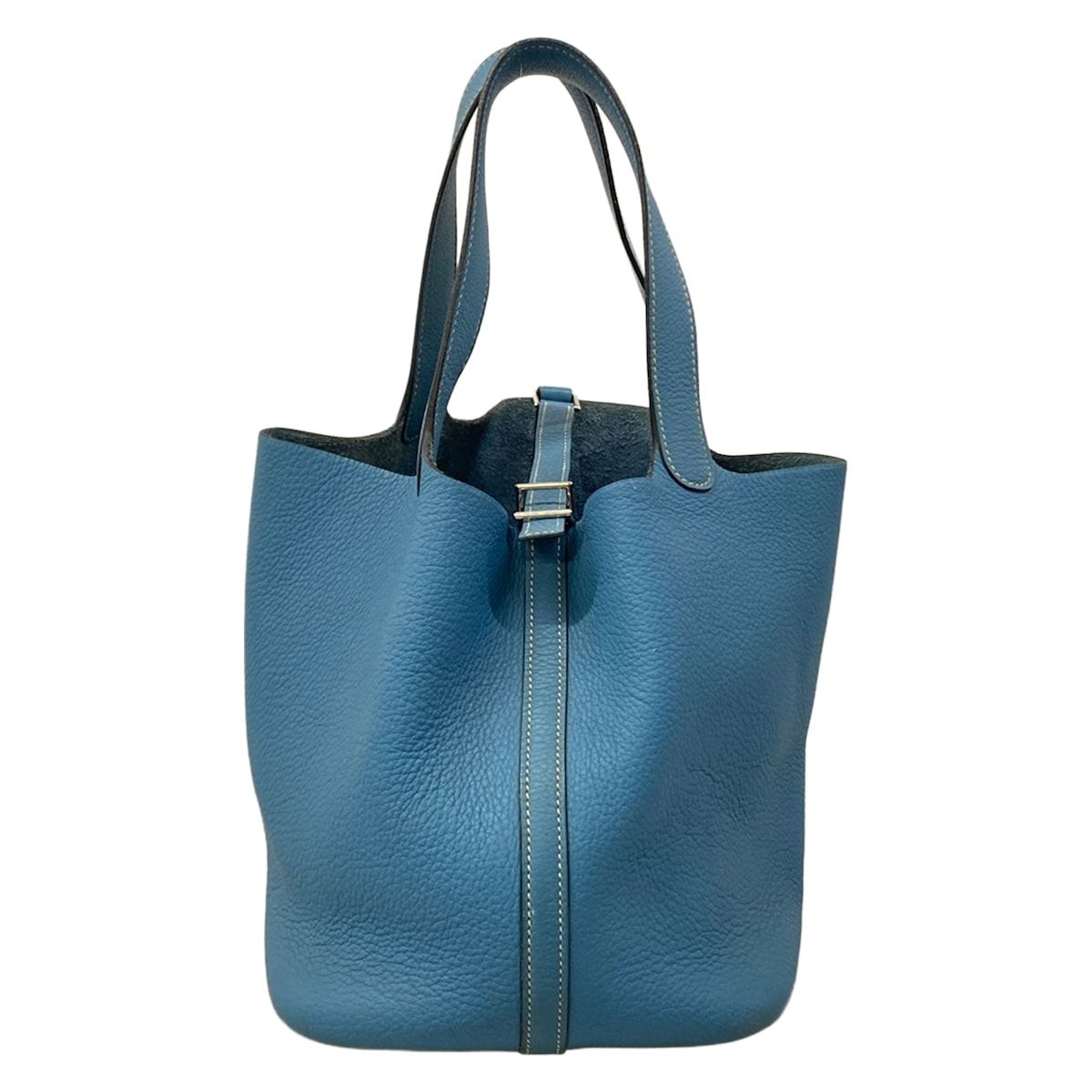 Hermes Handbag Picotin PM Blue Jean Silver — view 2