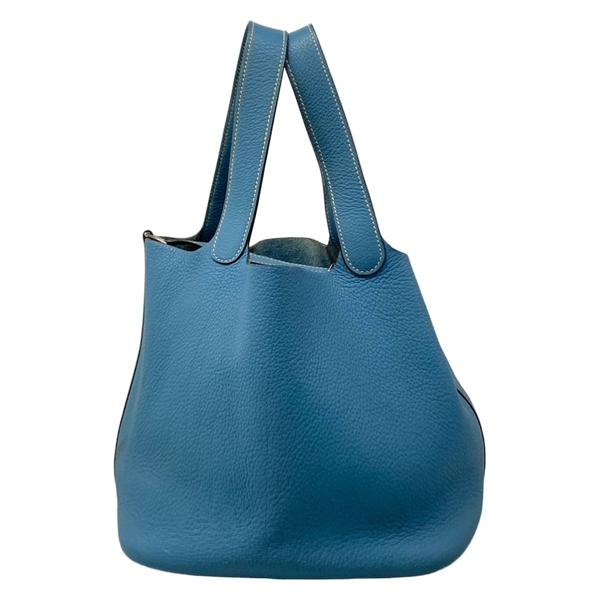 Hermes Handbag Picotin PM Blue Jean Silver — view 3