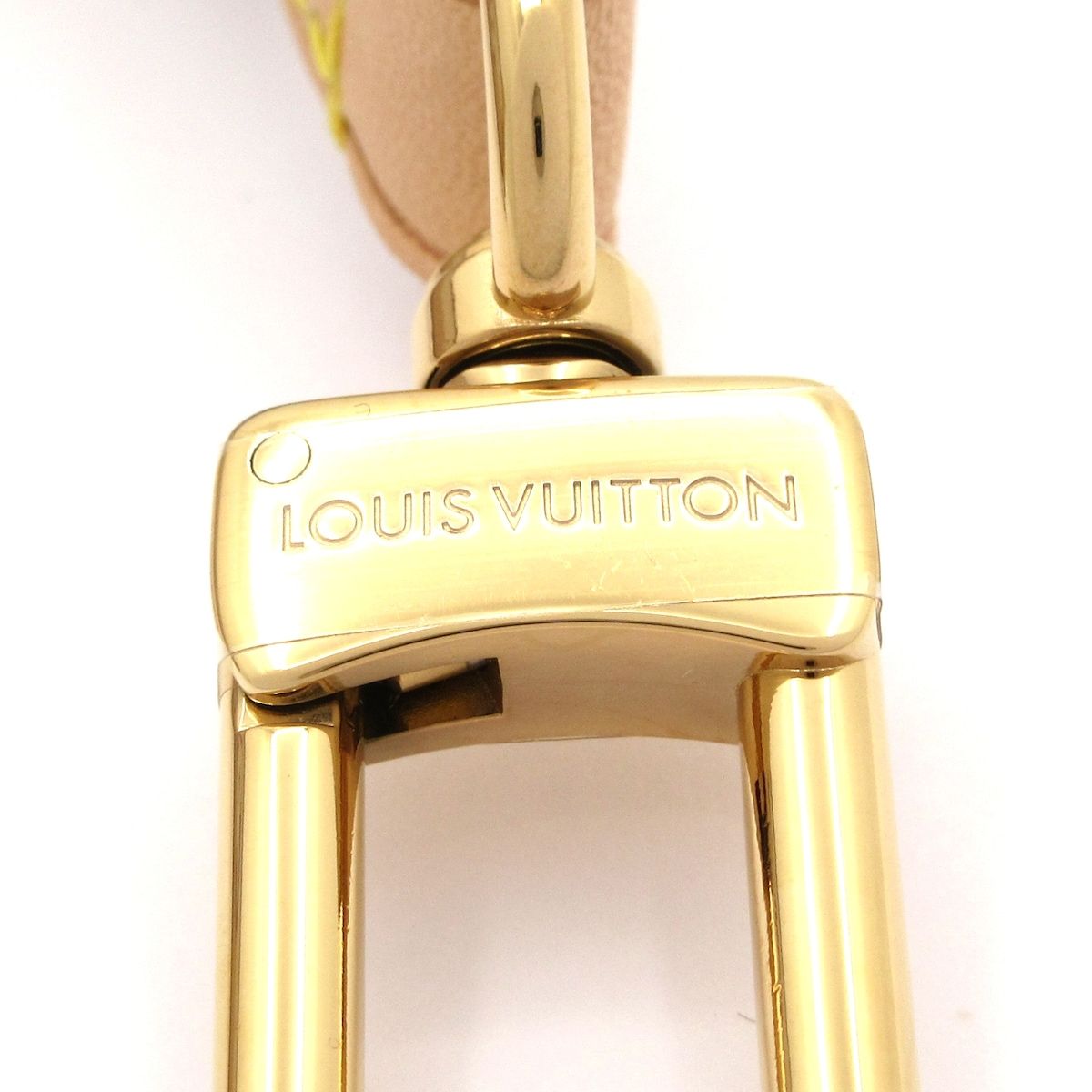 Louis Vuitton Shoulder Strap Beige Leather Cowhide — view 3