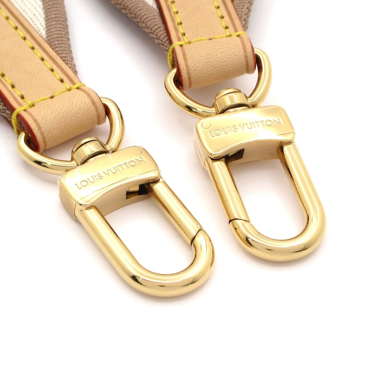 Louis Vuitton Shoulder Strap Beige Leather Cowhide — view 4