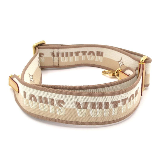 Louis Vuitton Shoulder Strap Beige Leather Cowhide