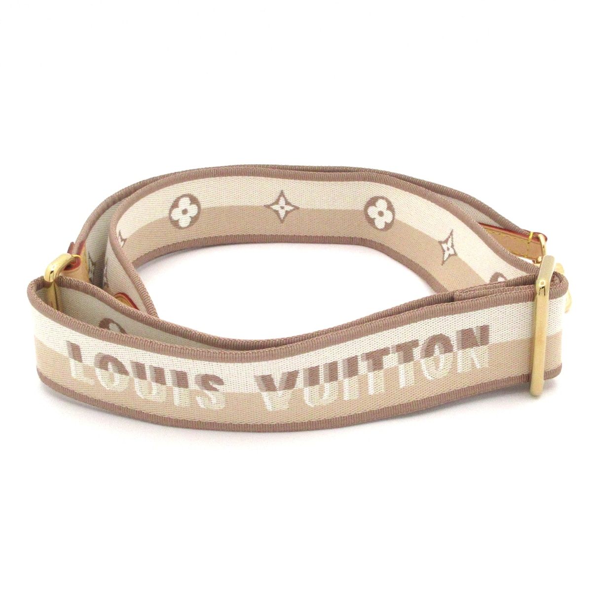 Louis Vuitton Shoulder Strap Beige Leather Cowhide — view 2