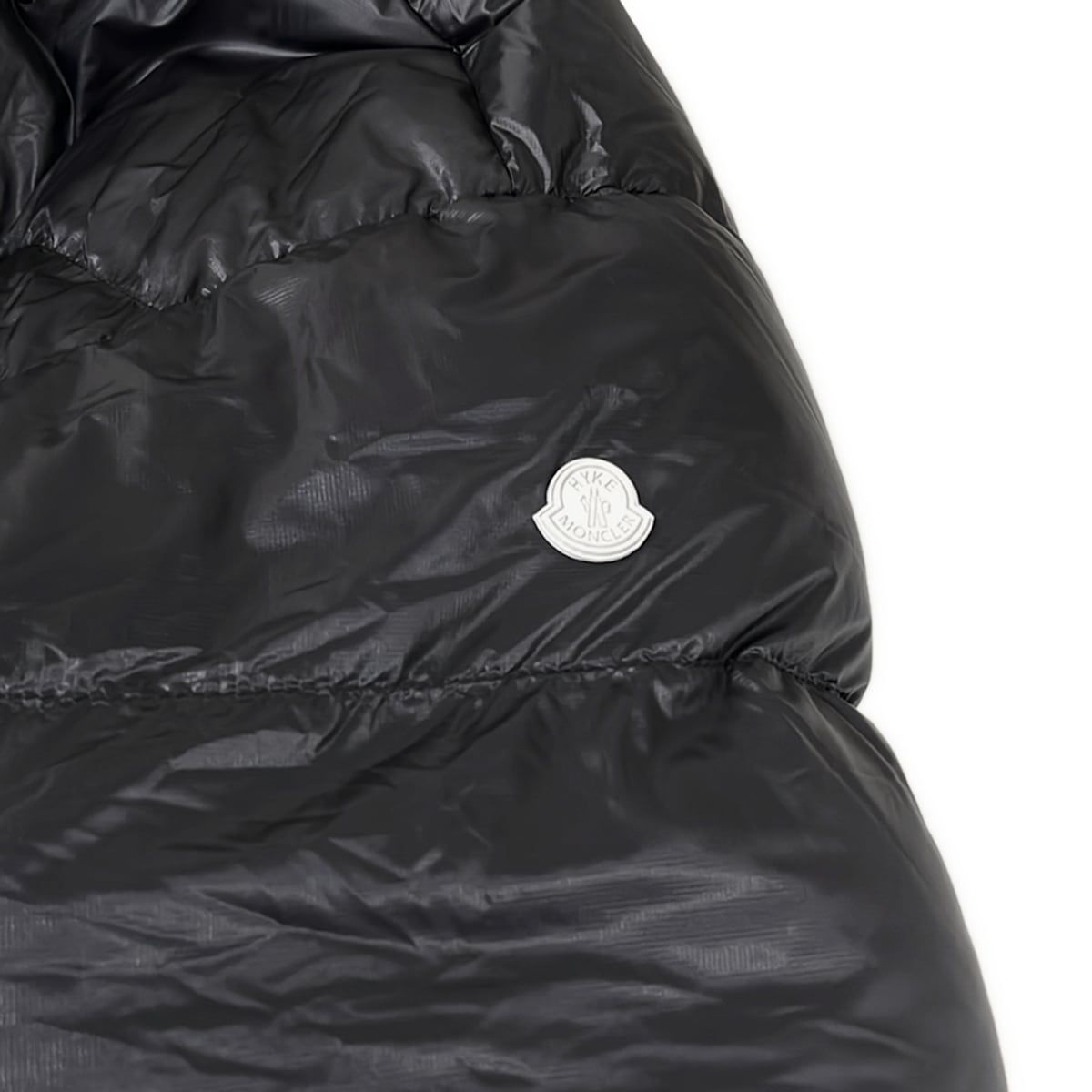 Moncler Down Jacket 0 XS Lema Black Navy Long Sleeve Faux Fur Reversible Hyke — view 8