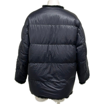 Moncler Down Jacket 0 XS Lema Black Navy Long Sleeve Faux Fur Reversible Hyke — view 2