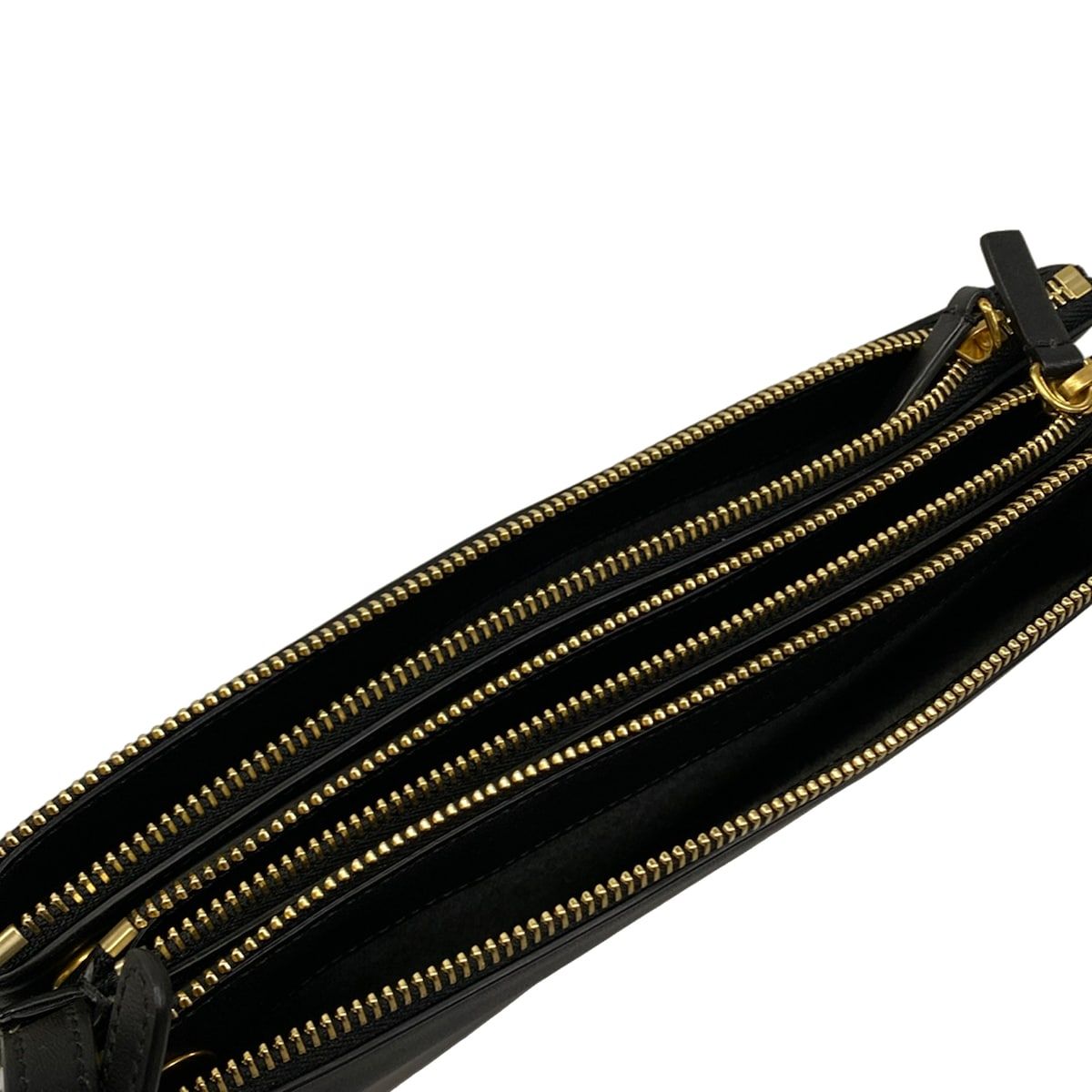 Celine Shoulder Bag Triolage Black Leather — view 7