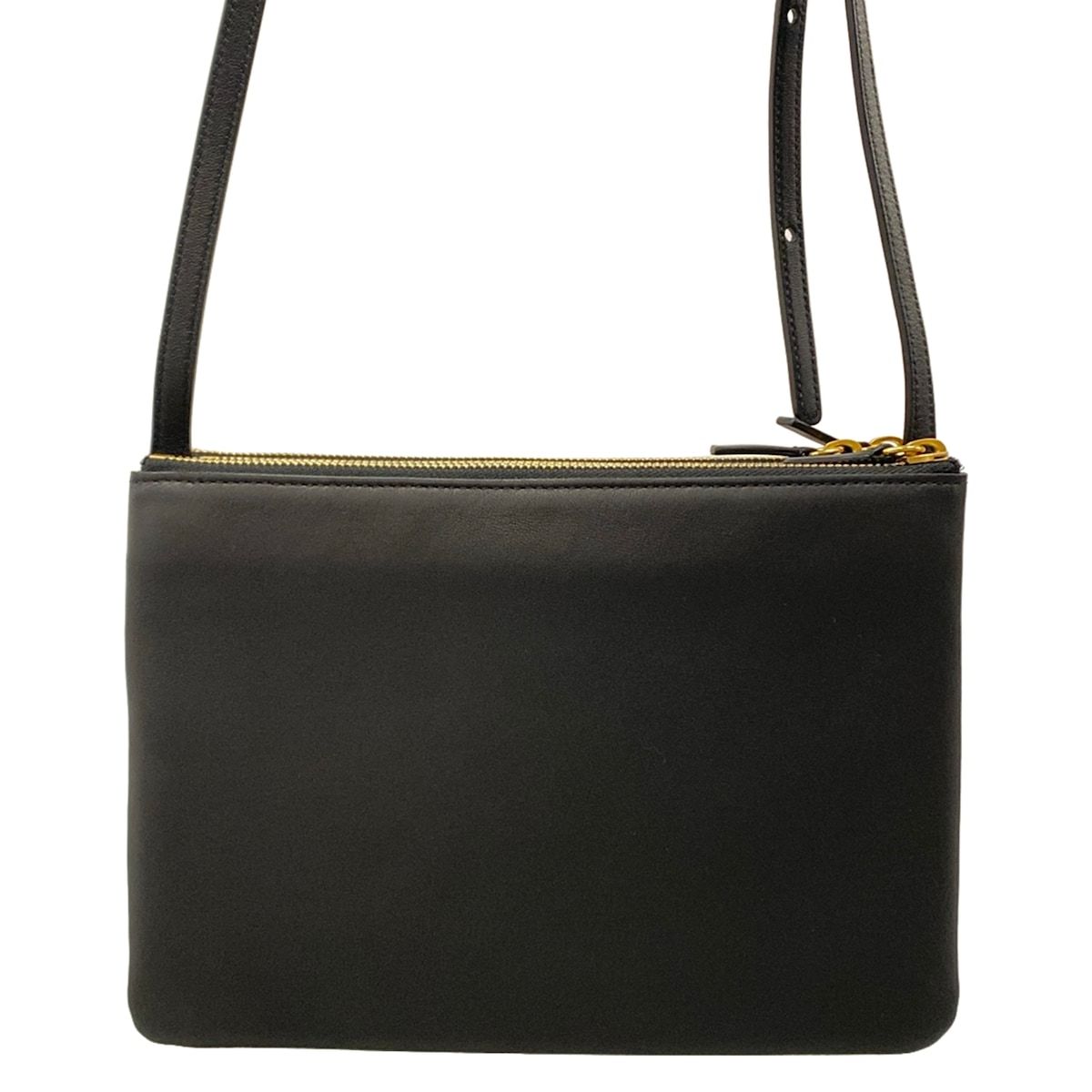 Celine Shoulder Bag Triolage Black Leather — view 3
