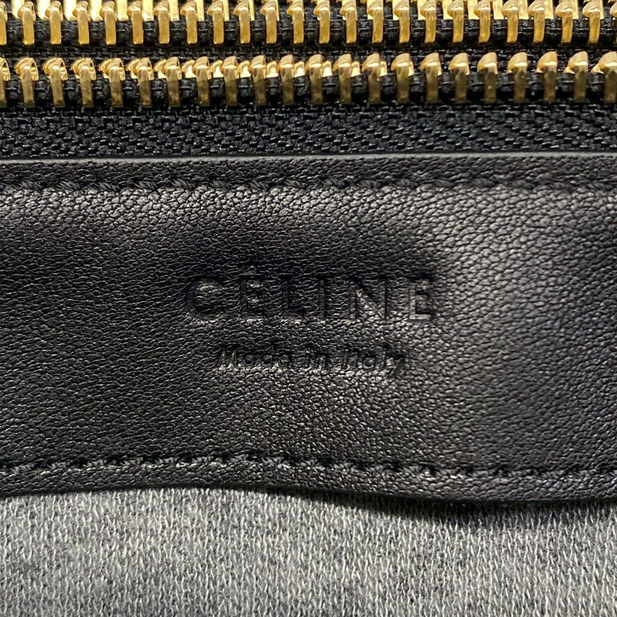 Celine Shoulder Bag Triolage Black Leather — view 9
