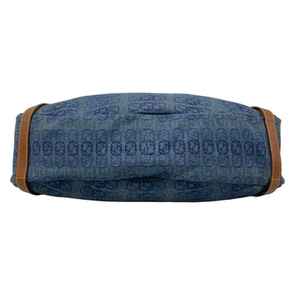 Gucci Tote Abbey Blue Dark Brown Interlocking Pattern Leather — view 5