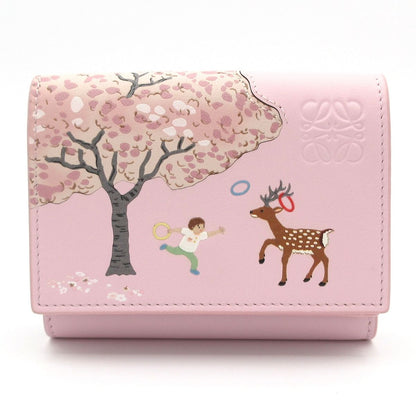 Loewe Trifold Wallet Light Pink Multi Leather