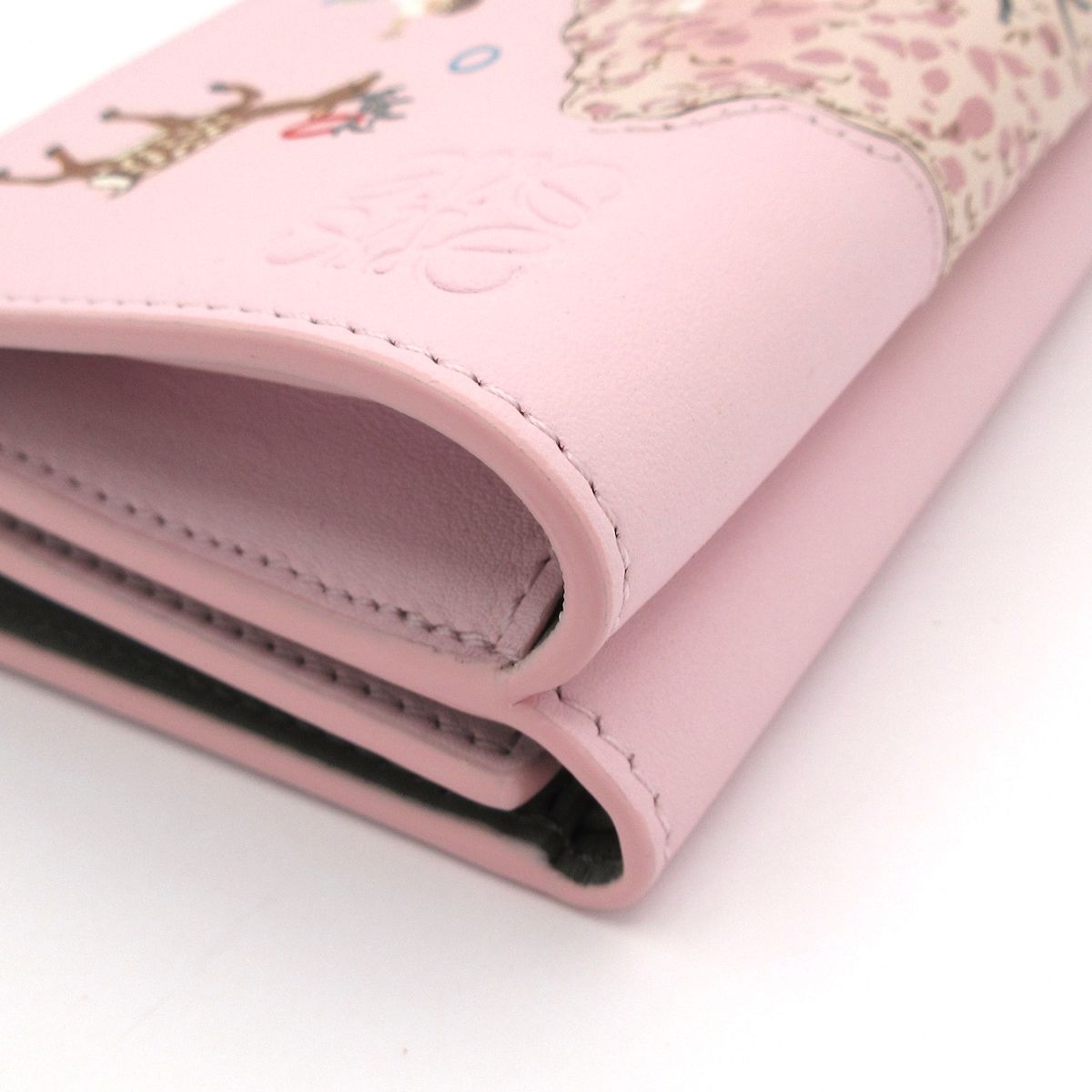 Loewe Trifold Wallet Light Pink Multi Leather — view 6