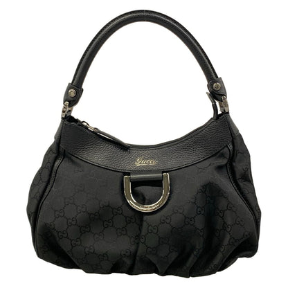 Gucci Handbag Abbey GG Pattern Black Leather