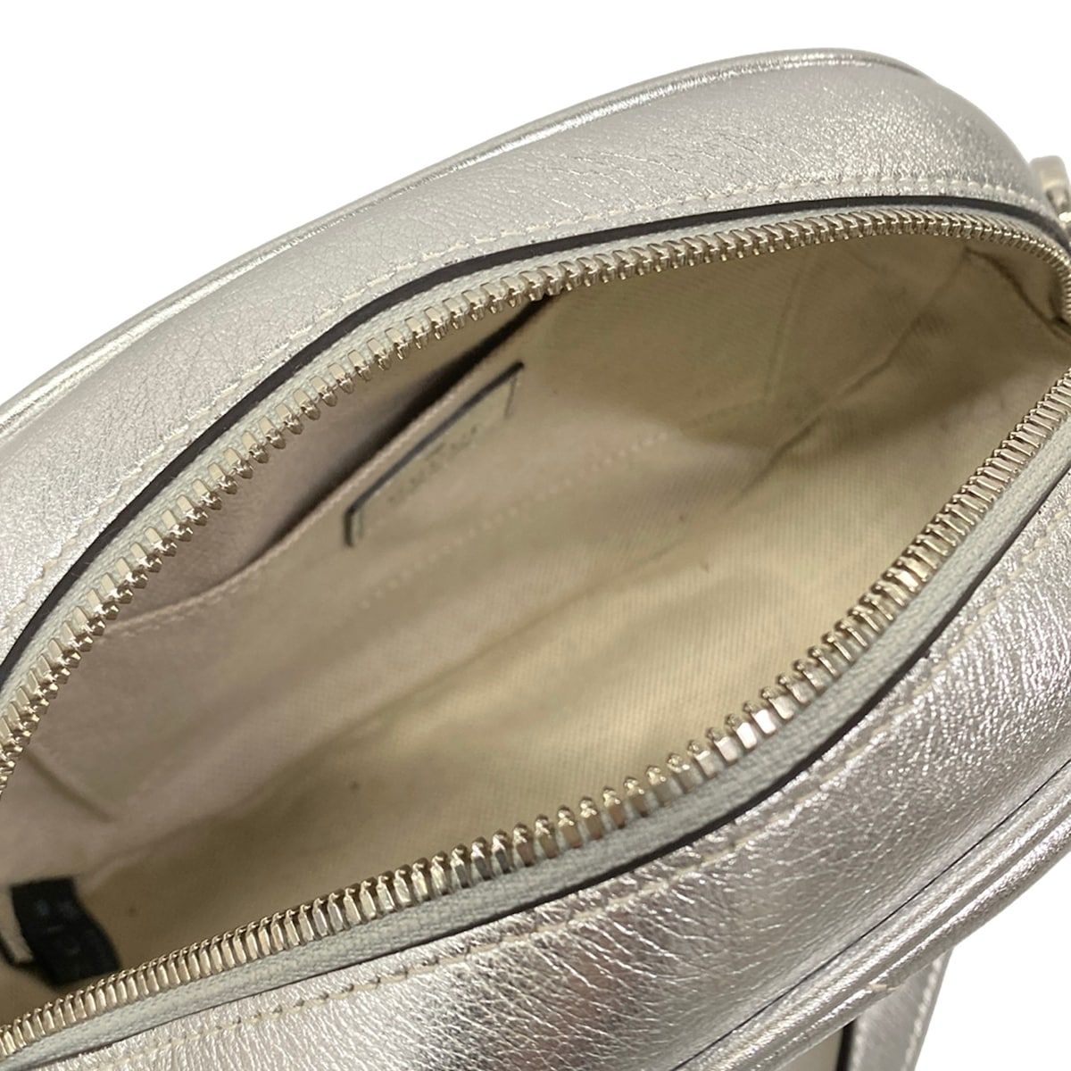 Gucci Shoulder Bag Blanc Di Silver Leather — view 7