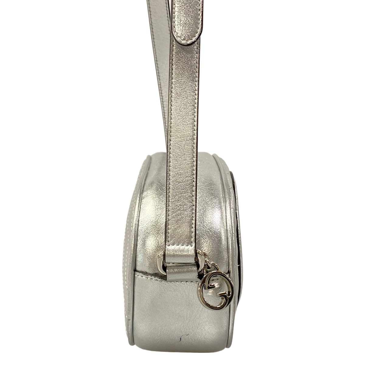 Gucci Shoulder Bag Blanc Di Silver Leather — view 2