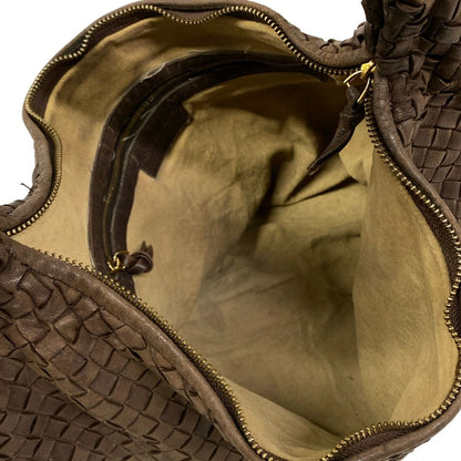 Bottega Veneta Shoulder Bag Dark Brown Leather — view 7