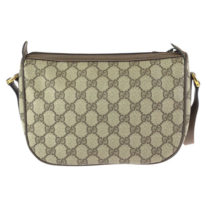Gucci Vintage Sherry Line Beige Gold GG Supreme Canvas Shoulder Bag — view 2