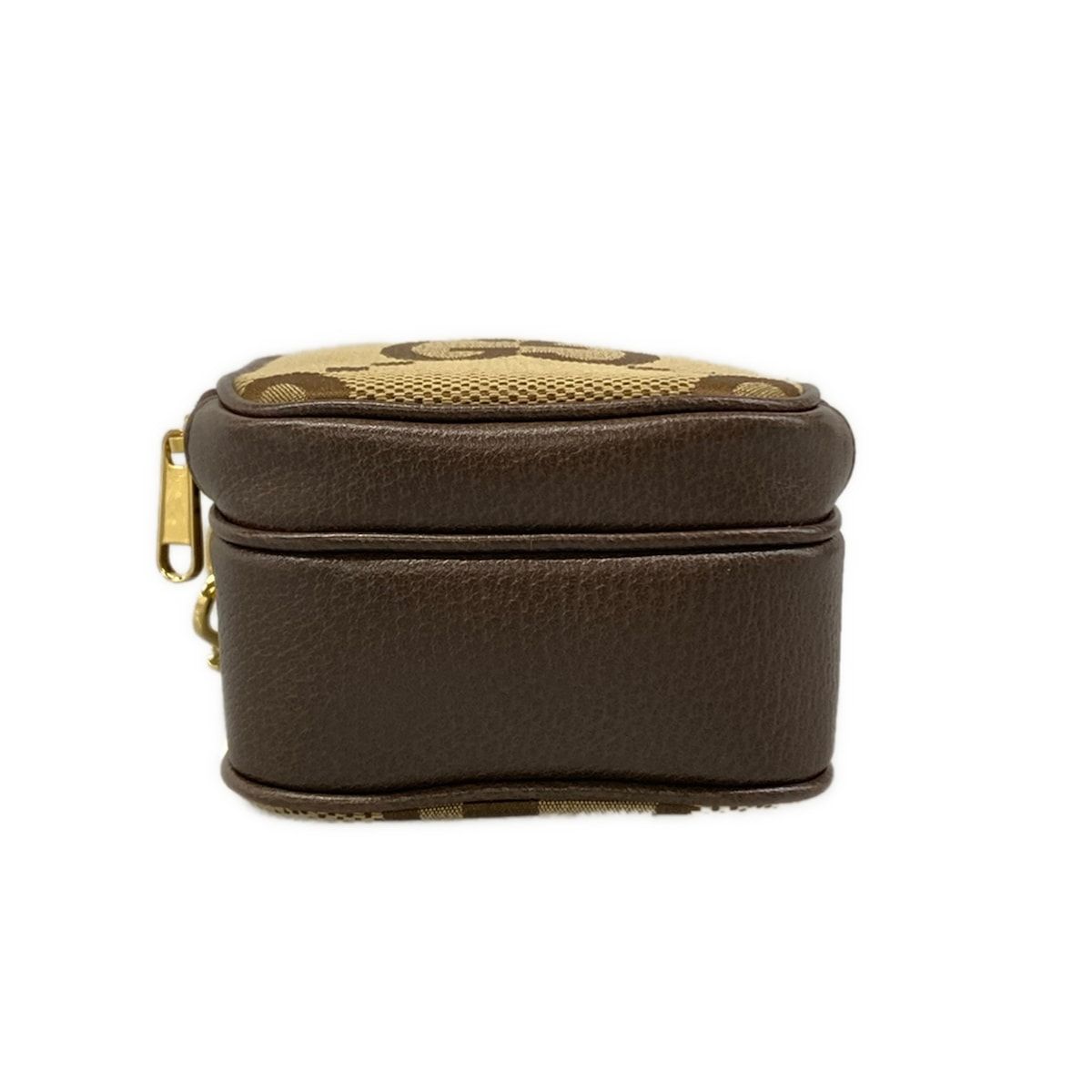 Gucci Shoulder Bag Jumbo GG Sherry Beige Dark Brown Leather — view 5