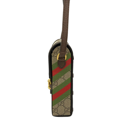Gucci Shoulder Bag Horsebit Beige Dark Brown Multi Leather — view 4