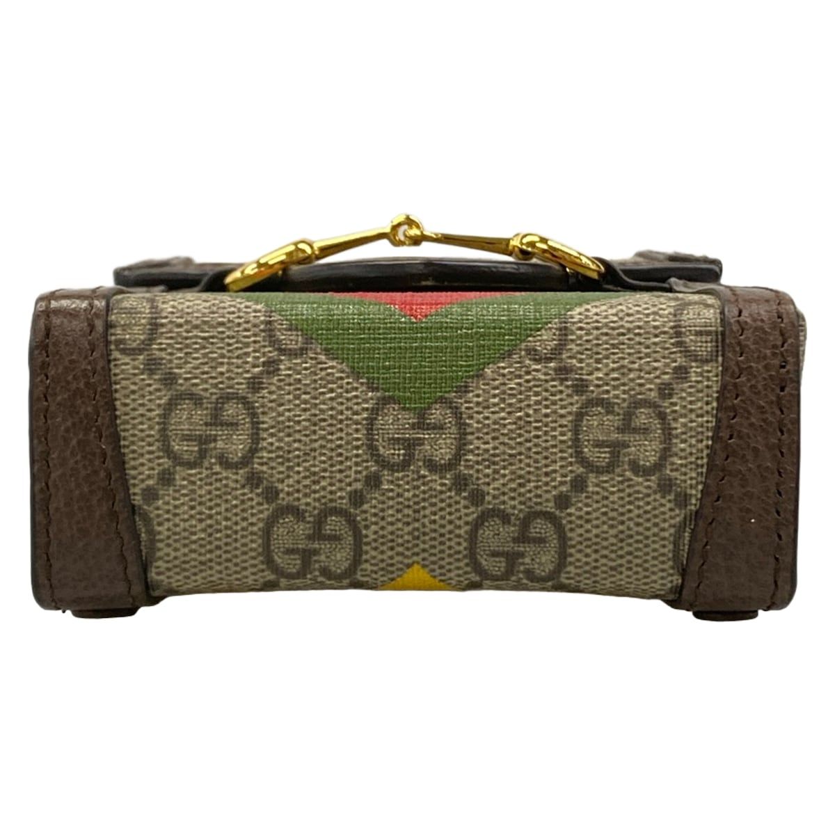 Gucci Shoulder Bag Horsebit Beige Dark Brown Multi Leather — view 5