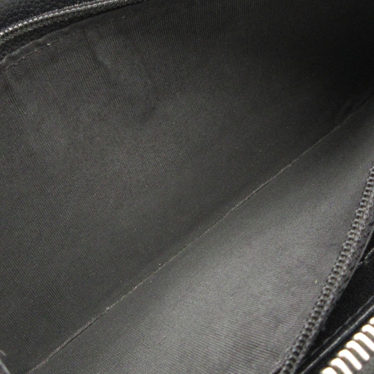 Chanel Wallet Quilted Stitch Black Zip Around Silver — view 4