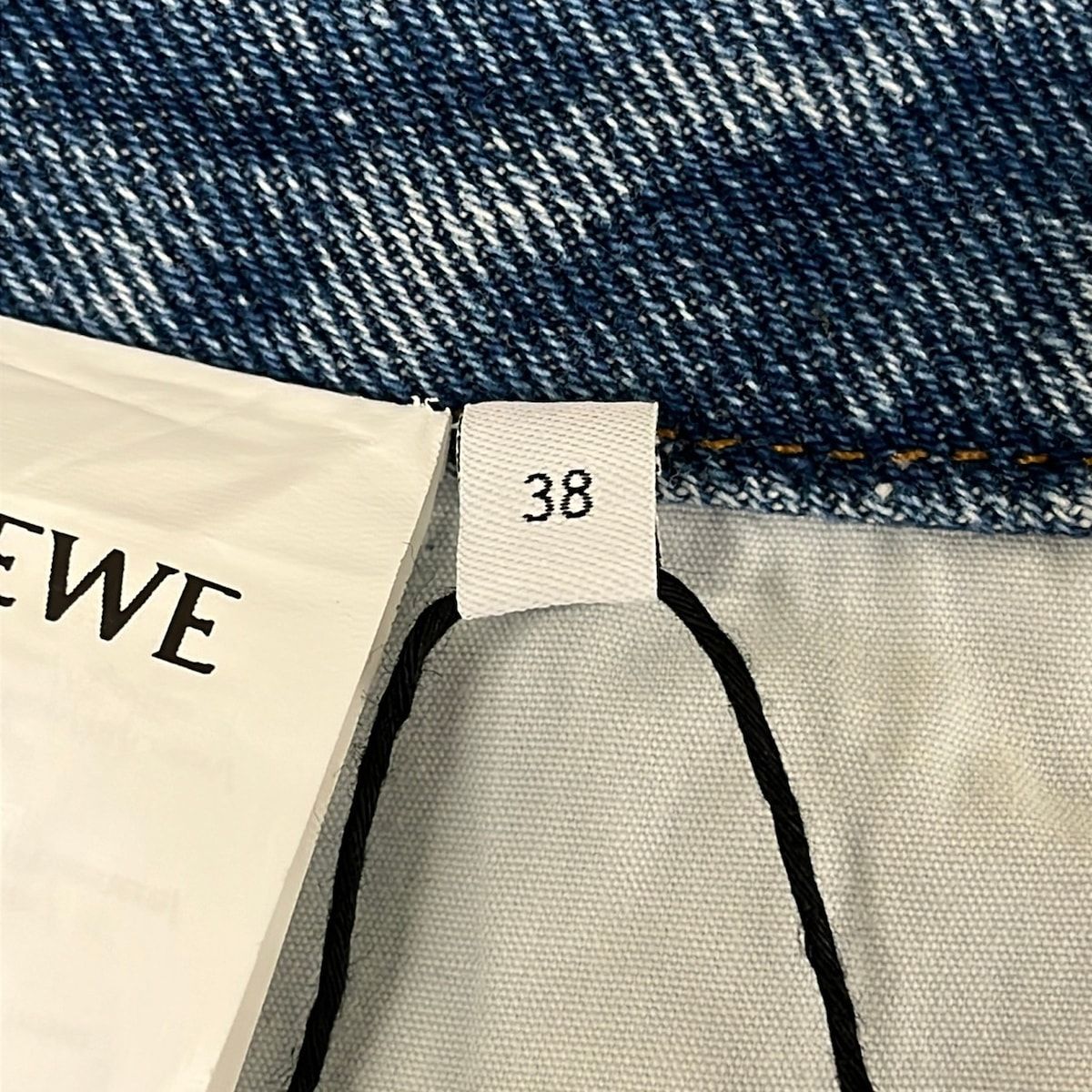 Loewe Jeans 38 M Cropped Denim Pants Blue White Cotton — view 7