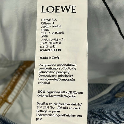 Loewe Jeans 38 M Cropped Denim Pants Blue White Cotton — view 5