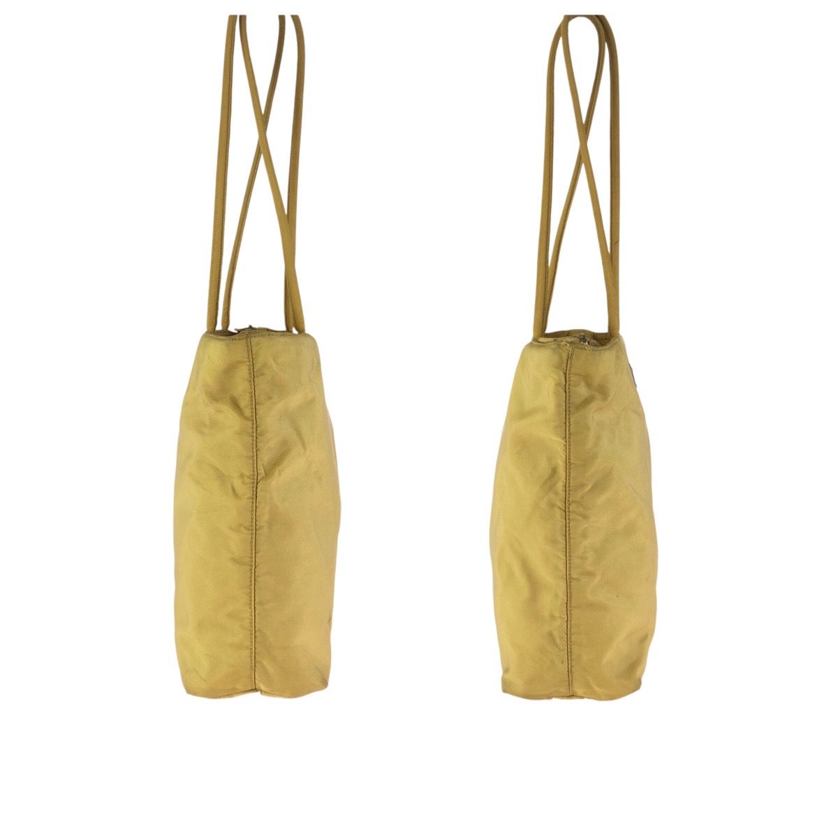 Prada Tessuto Yellow Silver Nylon Shoulder Bag — view 8