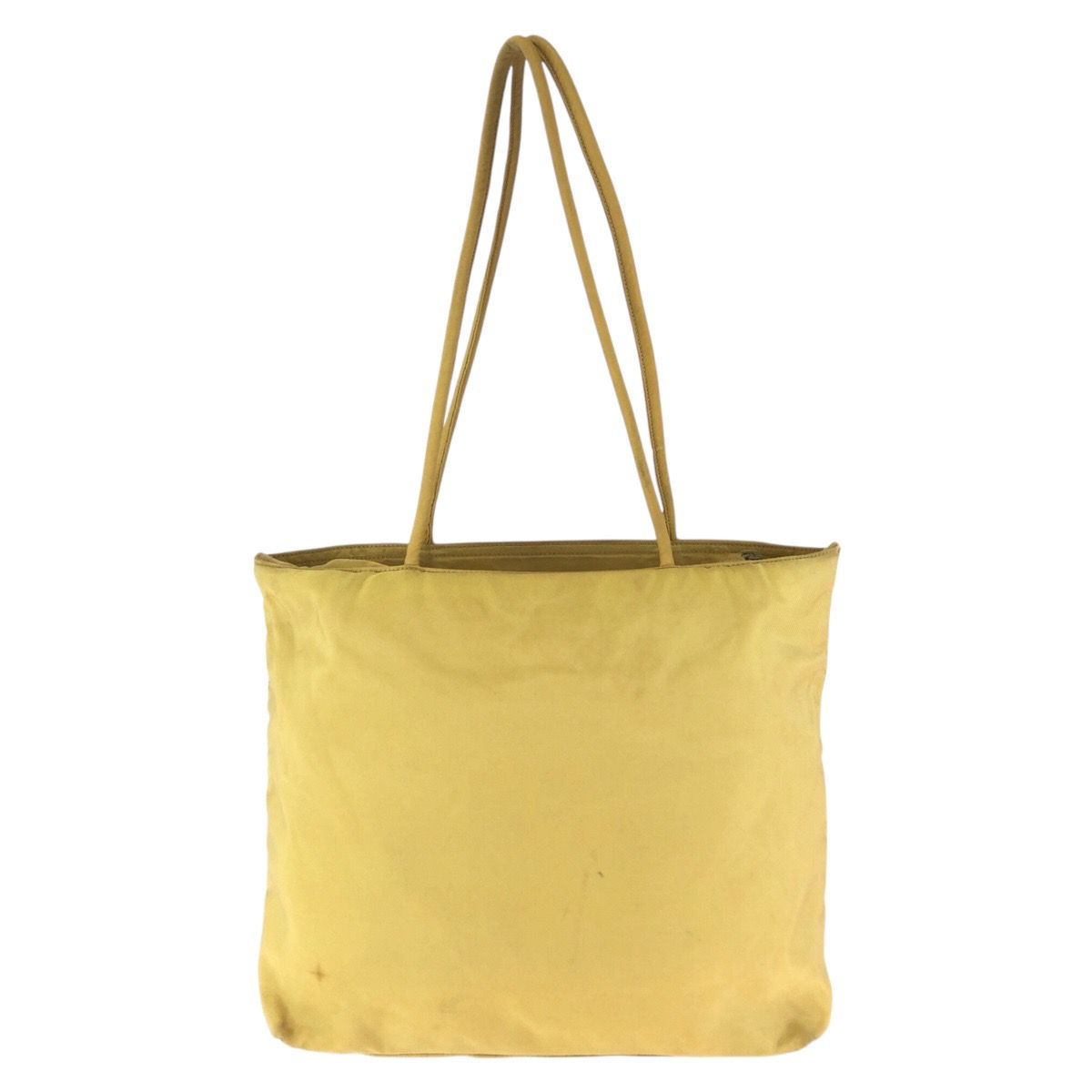Prada Tessuto Yellow Silver Nylon Shoulder Bag — view 2