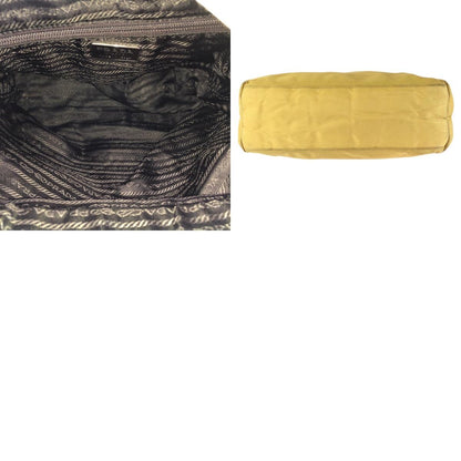 Prada Tessuto Yellow Silver Nylon Shoulder Bag — view 9