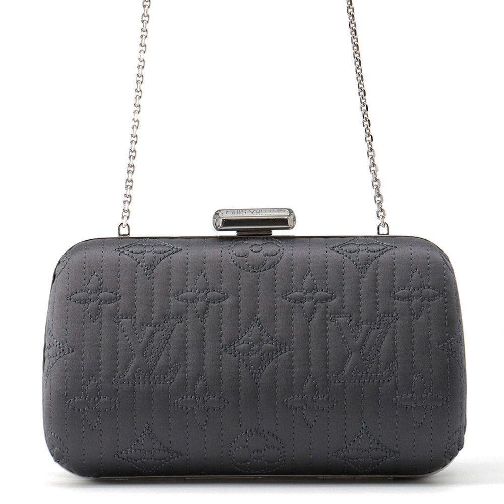 Louis Vuitton Chain Shoulder Bag Monogram Motade Minaudier 2-Way Clutch Party