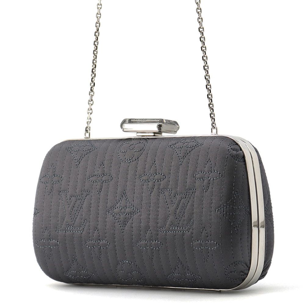 Louis Vuitton Chain Shoulder Bag Monogram Motade Minaudier 2-Way Clutch Party — view 2