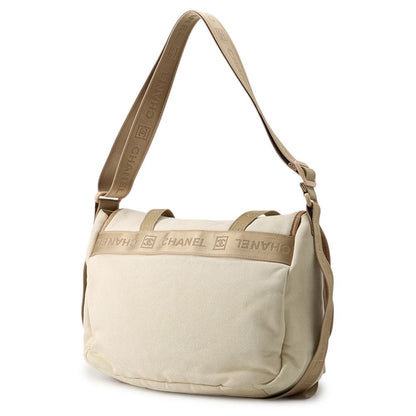 Chanel Shoulder Bag Vintage CC Logo Sports Line Canvas Leather Messenger — view 2
